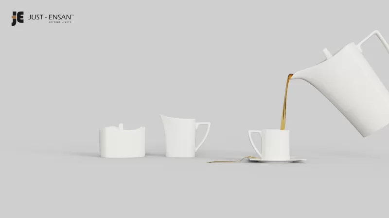 Porcelain Tea Set - Model preview 5