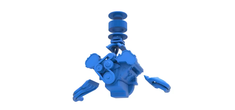 Engine of New Zealand Superstock car Scale 1:25 - Model preview 21