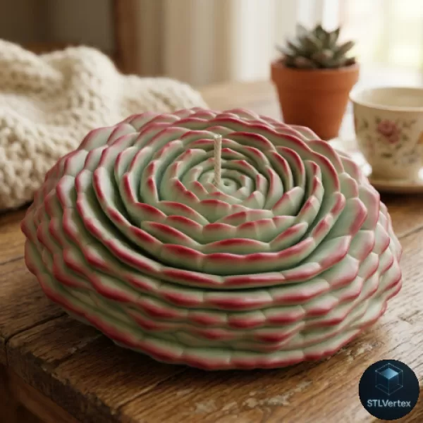 Sempervivum Succulent 3D Printable Model - Model preview 1