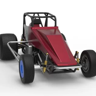 Vintage Dirt Silver Crown Car Scale 1:25 - Model thumbnail 26