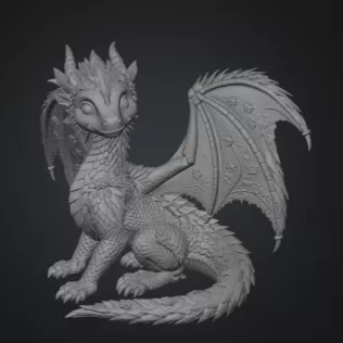 Blossom Meadow Dragon STL File for 3D Print - Model thumbnail 8