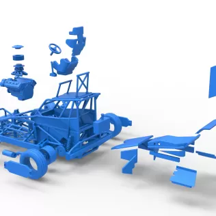 New Zealand Superstock car while turning Version 4 Scale 1:25