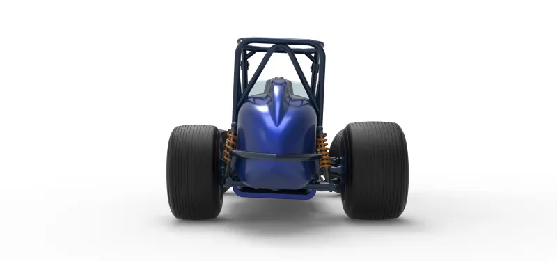 Dirt Silver Crown Champ car while turning Scale 1:25 - Model preview 16
