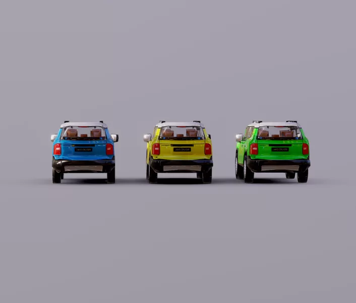 900 Tris Land Cruiser Low Poly - Model preview 4