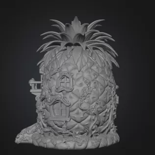 Pineapple Fantasy House STL File for 3D Printing - Model thumbnail 8