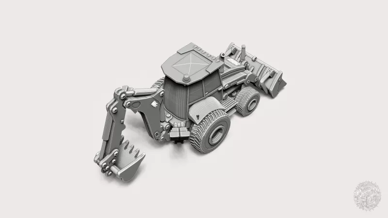 Backhoe Loader RoZ - Model preview 5