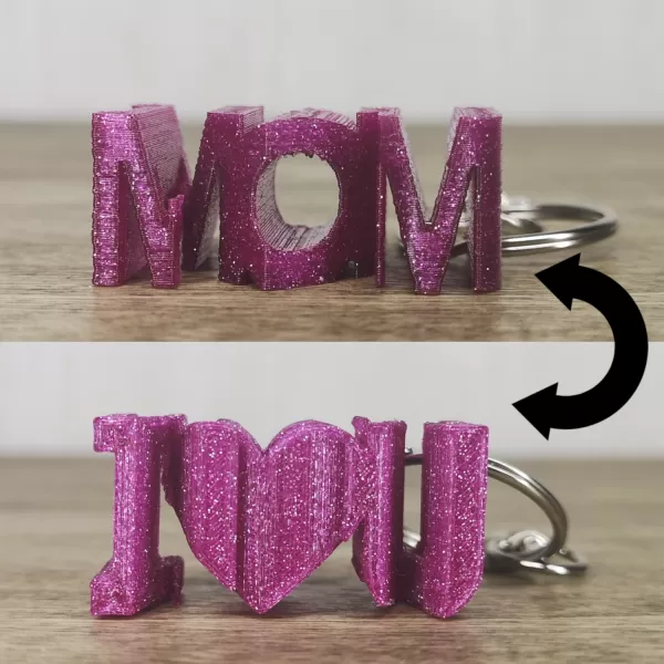 KEY RING I LOVE YOU MOM MOTHER'S DAY - Model preview 3