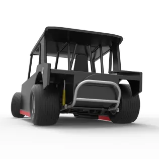 Vintage Dirt Modified stock car V6 while turning Scale 1:25 - Model thumbnail 15