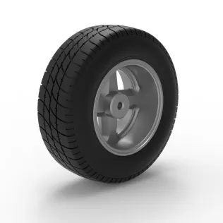 Rear wheel of BriSCA Formula 2 Stock Car Scale 1:25 - Model thumbnail 9
