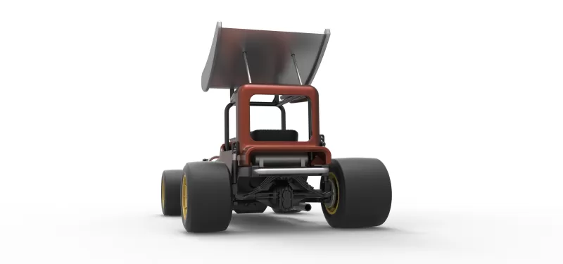 Vintage Winged Supermodified stock car Scale 1:25 - Model preview 15