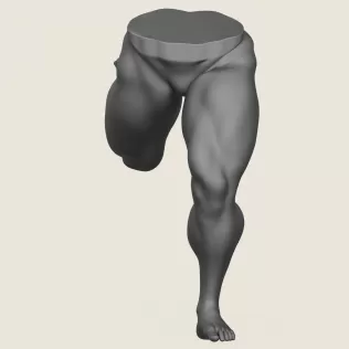 Muscular Man Leg Pose 08 - Model thumbnail 2
