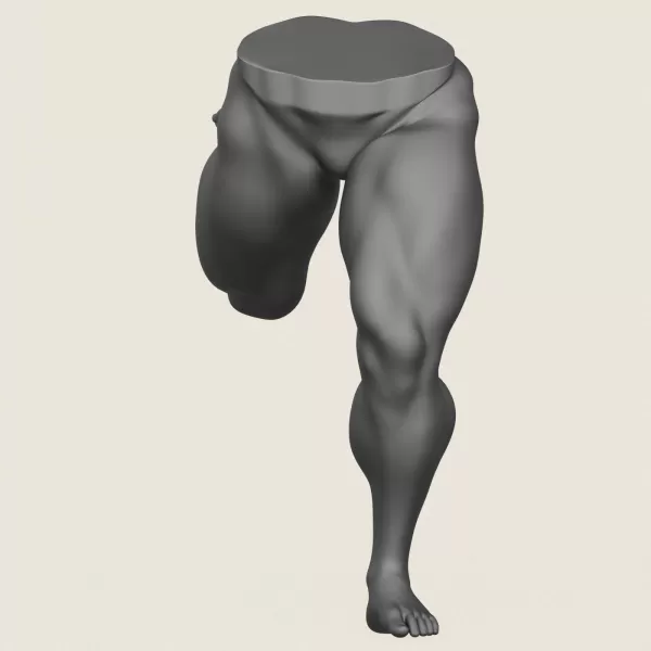 Muscular Man Leg Pose 08 - Model preview 2