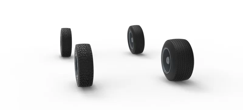 Wheel set of BriSCA Formula 1 Stock Car for Dirt V2 Scale 1:25 - Model preview 8