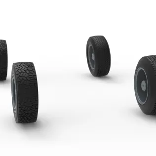 Wheel set of BriSCA Formula 1 Stock Car for Dirt V2 Scale 1:25 - Model thumbnail 8