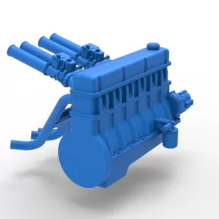 Engine of Vintage dragster Scale 1:25 - Model thumbnail 14