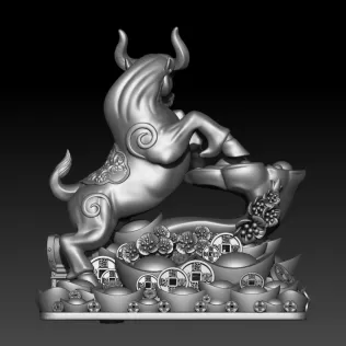 Zodiac Ox buffalo - Model thumbnail 3