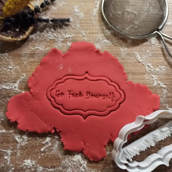Rude Cookie Cutter; Go F*ck Yourself, for Mean People, Adults - Model preview 1