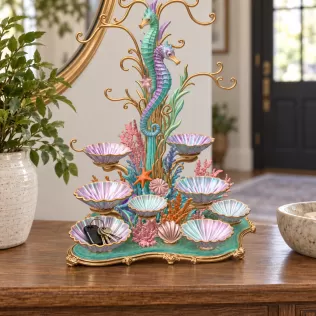 Seahorse Coral Shell Bowl Organizer STL File for 3D Print - Model thumbnail 4