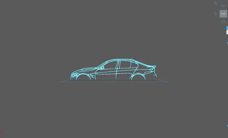 BMW - F80 M3 Wall Art - Model preview 1