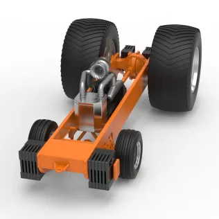 Pro Stock Pulling Tractor Base Version 2 Scale 1:25 - Model thumbnail 4