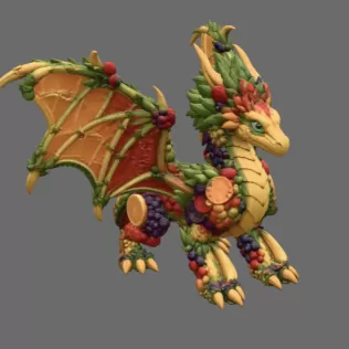 Fruit Harvest Dragon STL File for 3D Print - Model thumbnail 7