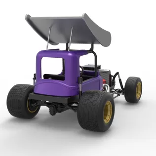 Vintage Winged Supermodified stock car for Dirt Scale 1:25 - Model thumbnail 18