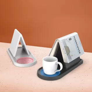 Triangle Book Holder, Tablet; Kindle; Cup Holder, Table or Night - Model thumbnail 2