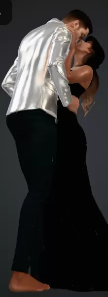 Paar umarmt sich und küsst sich - Model preview 4
