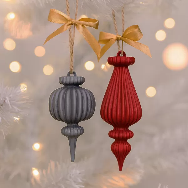 Christmas Ornament Set | 2 pcs Vintage-Retro Style | Elegant - Model preview 4