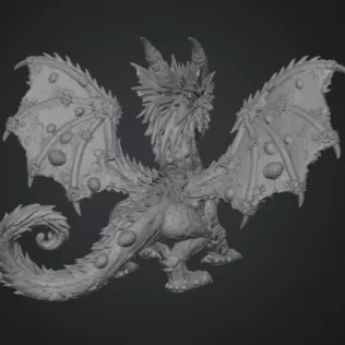 Ocean Bloom Dragon STL File for 3D Print - Model thumbnail 14
