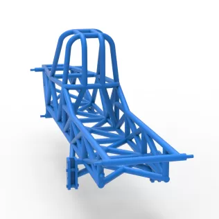 Frame of Vintage Mud dragster Scale 1:25 - Model thumbnail 10