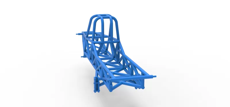 Frame of Vintage Mud dragster Scale 1:25 - Model preview 10