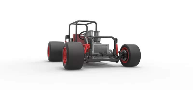 Vintage Supermodified stock car Base Scale 1:25 - Model preview 27