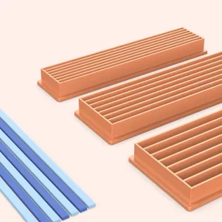 3D Stripe Cutter Set, 3-5-7 mm, Cake - Clay - Pottery - Cookie - Model thumbnail 1