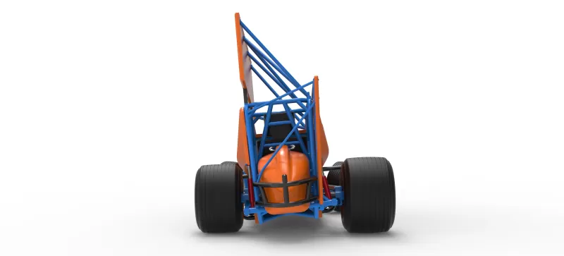Winged Sprint car Version 2 while turning Scale 1:25 - Model preview 16