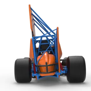 Winged Sprint car Version 2 while turning Scale 1:25 - Model thumbnail 16