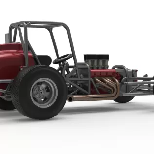 Dirt Silver Crown Champ car Base Version 2 Scale 1:25 - Model thumbnail 21