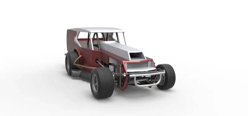 Vintage Dirt Modified stock car Version 5 Scale 1:25 - Model preview 26