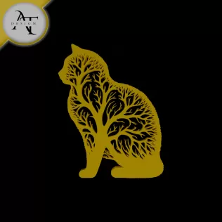 Cat - Silhouette - 2D Wall Art Decor