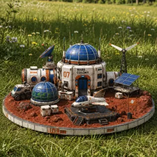 Mars Colony Command Base STL File for 3D Print - Model thumbnail 2