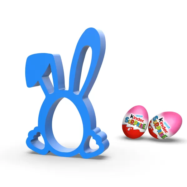 3D Bunny Egg Holder, Surprise Egg Bunny Ears Egg Holder, Candy - Model preview 3