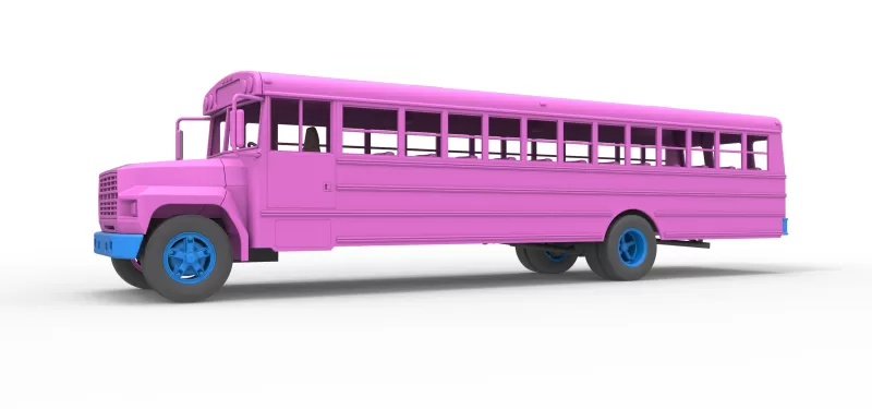 School bus for Figure 8 racing Version 2 Scale 1:25 - Model preview 2