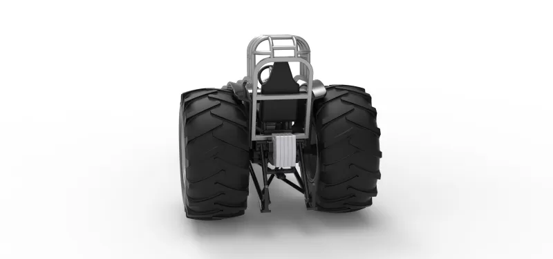 Vintage Pulling tractor Version 3 Scale 1:25 - Model preview 14