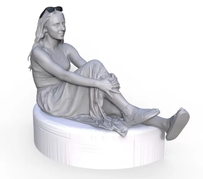 Figure for ship model passenger girl - Model preview 1