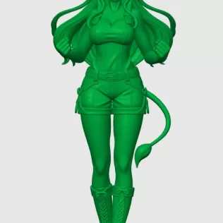 Modelo de chica vaca kemonomimi - Model thumbnail 2