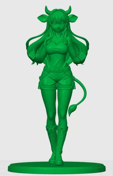 Modelo de chica vaca kemonomimi - Model preview 2