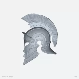 Crested Classical Helmet Display - STL - Model thumbnail 3