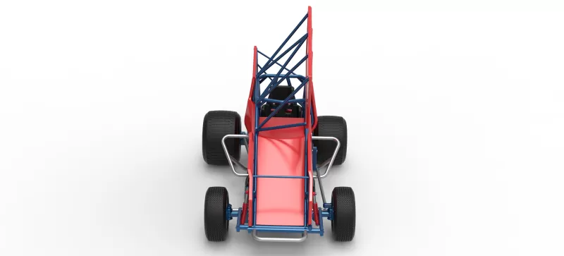 Winged Sprint car Version 2 Scale 1:25 - Model preview 8