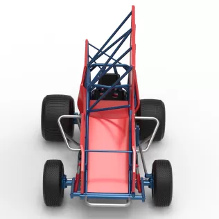 Winged Sprint car Version 2 Scale 1:25 - Model thumbnail 8
