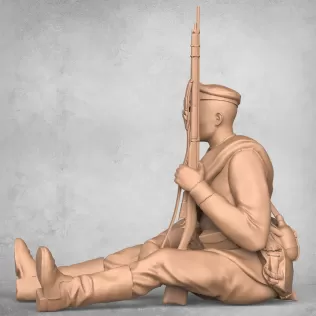 Resting Military Soldier - Model thumbnail 5